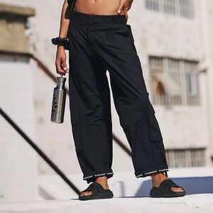 Free People Mesmerize Me Black Cargo Pant